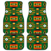 Seven Tribes Green Front And Back Car Mats (Set Of 4)