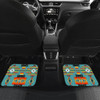 Seven Tribes Teal Front And Back Car Mats (Set Of 4)