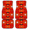 Seven Tribes Red Front And Back Car Mats (Set Of 4)