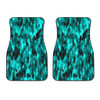 Coral Teal Camo Front Car Mats (Set Of 2)