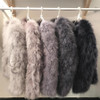 Classy Womens Furry Genuine Ostrich Feather Fur Coats Online