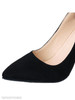 Plain Stiletto High Heeled Velvet Point Toe Date Office Pumps