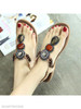 Plain Low Heeled T Strap Peep Toe Beach Casual Sandals