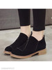 Plain Flat Velvet Round Toe Date Outdoor Ankle Boots