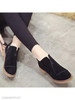 Plain Flat Velvet Round Toe Date Outdoor Ankle Boots