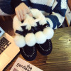Plain Flat Velvet Round Toe Casual Date Flat Boots