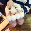Plain Flat Velvet Round Toe Casual Date Flat Boots