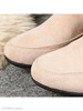 Plain Flat Velvet Round Toe Casual Date Flat Boots