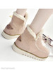 Plain Flat Velvet Round Toe Casual Date Outdoor Flat Boots