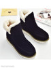 Plain Flat Velvet Round Toe Casual Date Outdoor Flat Boots