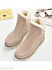 Plain Flat Velvet Round Toe Casual Date Outdoor Flat Boots