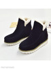Plain Flat Velvet Round Toe Casual Date Outdoor Flat Boots