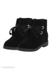 Plain Flat Velvet Criss Cross Round Toe Casual Date Outdoor Short Flat Boots
