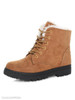 Plain Flat Velvet Criss Cross Round Toe Casual Date Outdoor Short Flat Boots