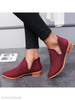Plain Flat Velvet Point Toe Date Outdoor Ankle Ankle Boots