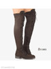 Plain Flat Velvet Criss Cross Round Toe Outdoor Flat Boots