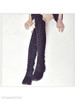 Plain Flat Velvet Criss Cross Round Toe Outdoor Flat Boots