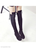 Plain Flat Velvet Criss Cross Round Toe Outdoor Flat Boots