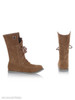 Plain Flat Velvet Criss Cross Round Toe Casual Date Flat Boots