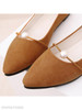 Plain Flat Velvet Point Toe Basic Flat & Loafers