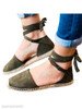 Plain Flat Velvet Ankle Strap Round Toe Casual Date Flat Sandals