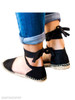 Plain Flat Velvet Ankle Strap Round Toe Casual Date Flat Sandals