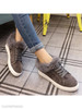Plain Flat Velvet Criss Cross Round Toe Casual Date Sneakers