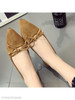 Plain Flat Velvet Point Toe Date Flat & Loafers