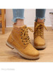 Plain Flat Velvet Criss Cross Round Toe Short Flat Boots
