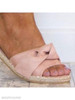 Plain Flat Velvet Ankle Strap Peep Toe Casual Date Flat Sandals