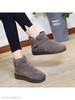 Plain Flat Round Toe Casual Ankle Flat Boots