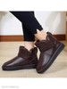 Plain Flat Round Toe Casual Ankle Flat Boots