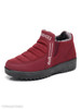 Plain Flat Round Toe Casual Outdoor Ankle Flat Boots