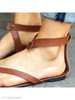 Plain Flat Ankle Strap Peep Toe Casual Gladiator Sandals