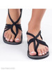 Plain Flat Ankle Strap Peep Toe Casual Flat Sandals