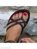 Plain Flat Peep Toe Outdoor Flat Sandals