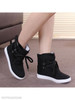 Plain Flat Cotton Criss Cross Round Toe Casual Sport Sneakers