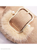 Plain Chunky Low Heeled Velvet Round Toe Date Office Pumps