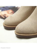 Plain Chunky Low Heeled Round Toe Date Outdoor Short Flat Boots