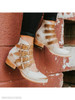 Plain Chunky Low Heeled Round Toe Casual Date Ankle Flat Boots