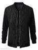 Band Collar Patchwork Color Block Coat