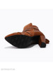Plain Chunky High Heeled Velvet Point Toe Date Outdoor Short High Heels Boots