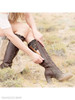 Plain Chunky High Heeled Round Toe Date Outdoor Knee High High Heels Boots