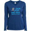 Personalized I Run For Ladies V-neck Long Sleeve Tee