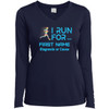 Personalized I Run For Ladies V-neck Long Sleeve Tee