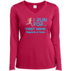 Personalized I Run For Ladies V-neck Long Sleeve Tee