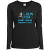 Personalized I Run For Ladies V-neck Long Sleeve Tee