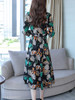 V Neck Print Maxi Dress V Neck Print Maxi Dress