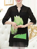 V Neck Loose Fitting Print Blouses