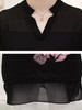 V Neck Loose Fitting Print Blouses